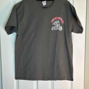 Biker Tee- Sons of Arthritis- Gildan Gray Short Sleeve with Crew Neck